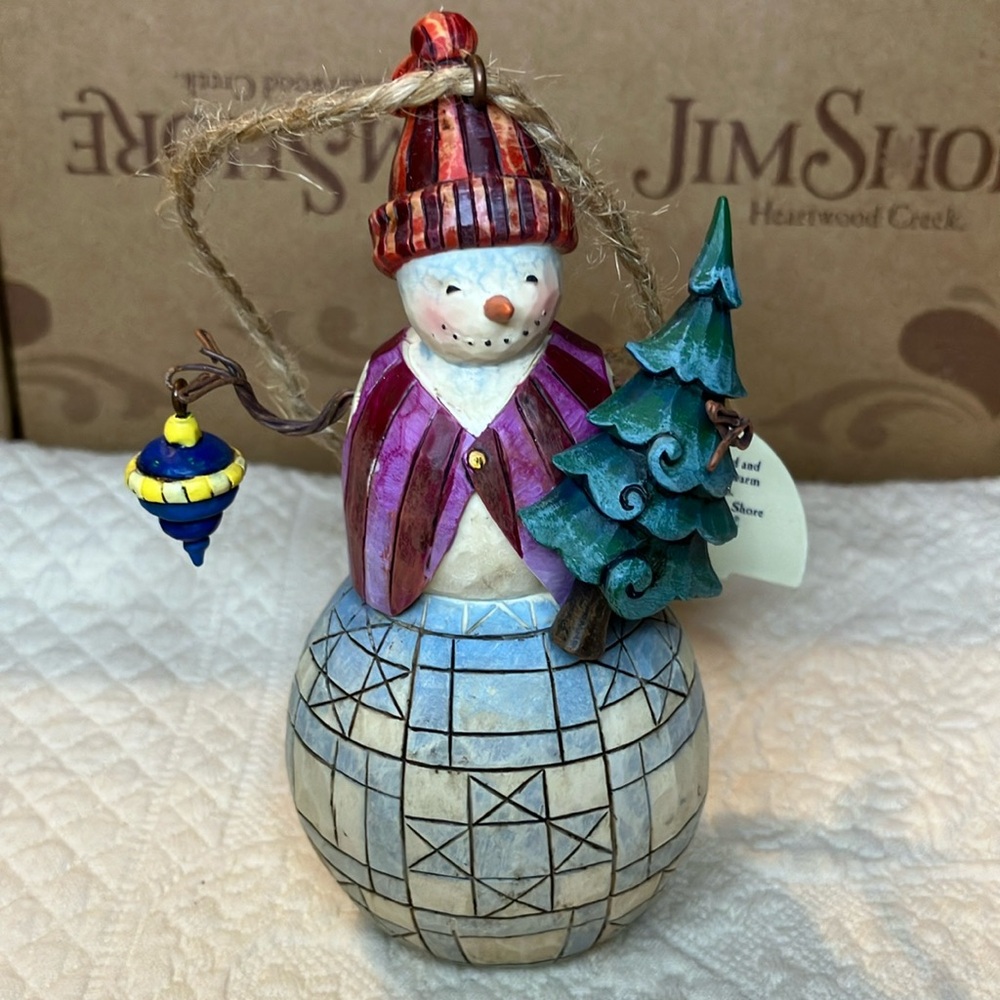 Jim Shore Snowman with Tree 2009 Ornament